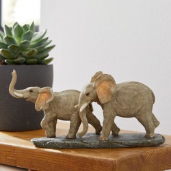 Декоративная фигура "Пара слонов" 25х9х13 см
